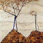 Autumn Sun I by Egon Schiele